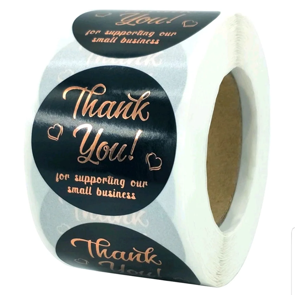 100 Ct  1.5 Inch Thank You for Supporting My Small